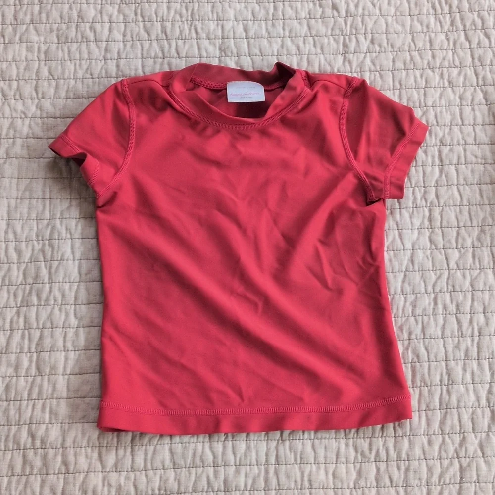 Hanna Andersson Red and White Kids Rashguard Tops - Sun Print